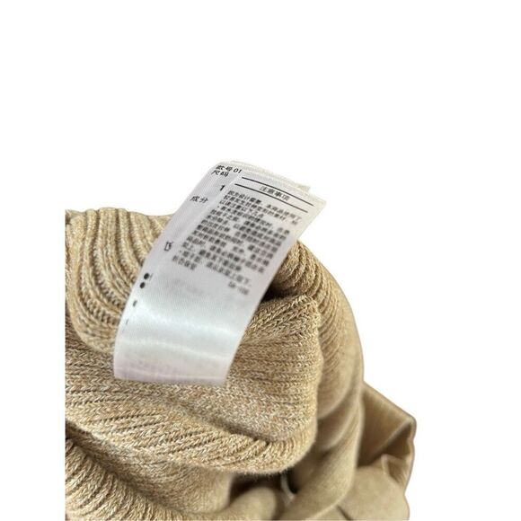 MOUSSY RIB KNIT JUMPER Sweater Overalls Dress Tan Women’s S/M/L Free Size - Picture 15 of 16